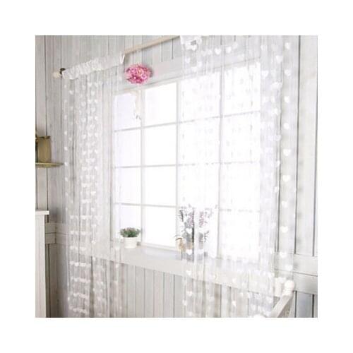 3*3m Shower Curtain Bathroom Decor Curtain Window Loving Heart Vestibule Floral Tassel Balcony Lifting Sheer Valance Scarf free