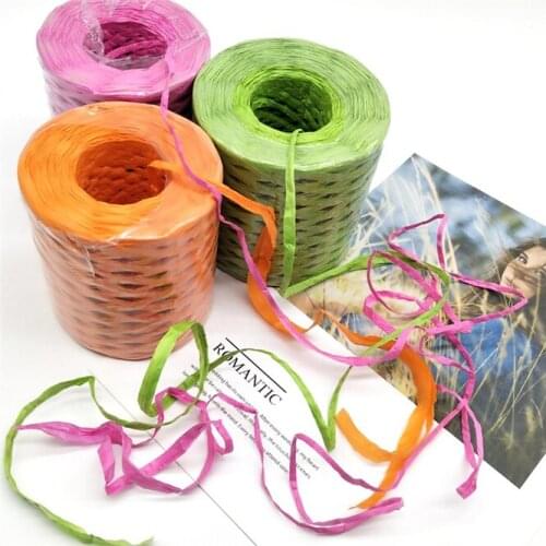 10Pcs 200m 10colors Natural Paper Rope Valentine Gift Box String Rope Floral Craft Wedding Birthday Party Tags Wrap Supplies