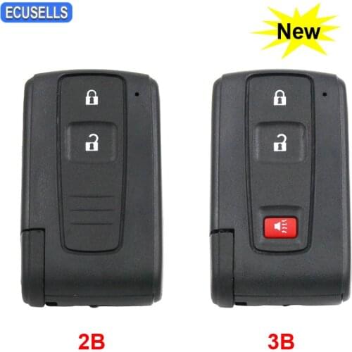 2/3 Button Remote Key Case Shell Smart Car Key Housing for Toyota Prius 2004 - 2009 Corolla Verso Camry With / No Uncut Blade