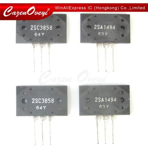 2pcs/lot 2SA1494 2SC3858 IC integrated circuit 1Pairs A1494 C3858 MT-200 NPN + PNP Audio amplifier transistor