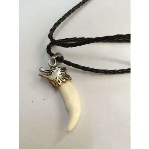 20 pcs Newest Unisex Necklace Cool Ride to Live Wolf Tooth Biker Style