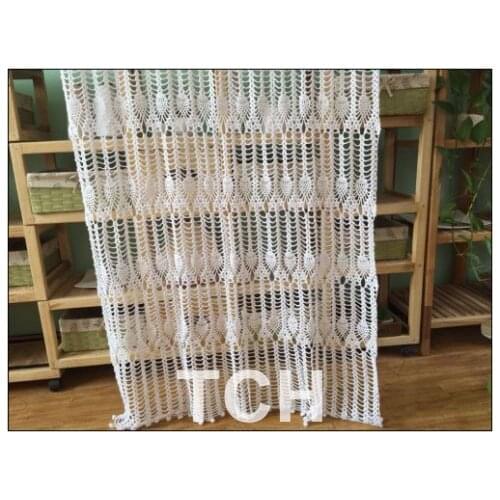 2016 new arrival ZAKKA luxury cotton crochet lace curtain for home decor with flower window cover door curtain towel overlay mat