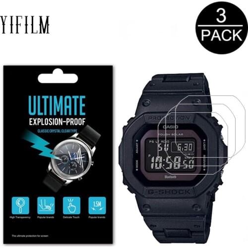 3Pack Anti-oil Coating Nano Explosion-proof Screen Protector For Casio G-Shock Tough Slor GWB5600 5600BC Watch Screen Guard Film