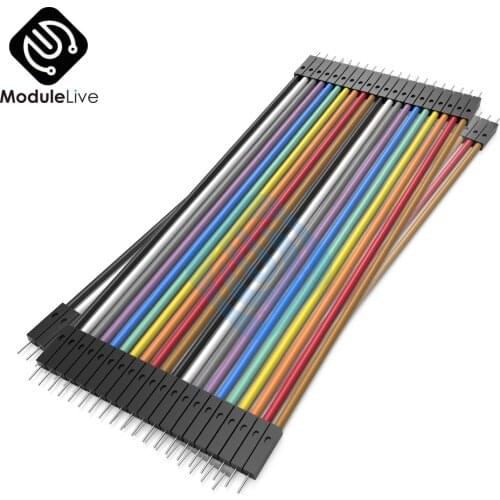 40pcs Dupont Cable Jumper Wire Dupont Line Male To Male Dupont Line 20cm 1P Diameter 2.54mm