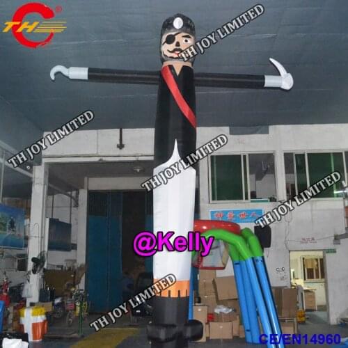 Free door shipping inflatable dancing pirate air dancer for sale, advertising inflatable sky dancer dancing man for attraction