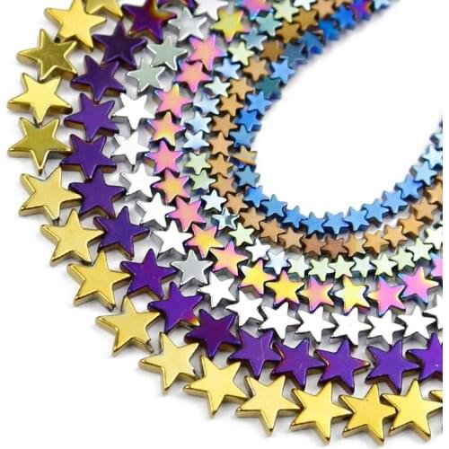 Natural Stone Gold,Purple,Blue, Star Hematite 4/6/8/10mm Spacer Loose Beads For Jewelry Making DIY Bracelet Necklace Accessories