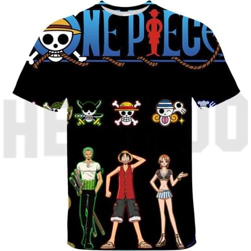 One piece T-shirt Men 3D Oversized Tshirt Short Sleeve Trendy Summer Anime Top Tee Teenager Goth Clothes