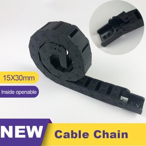 1m Transmission Chains 15x30 15*30 Plastic Towline Nylon Cable Drag Chain Wire Carrier For Cnc Route