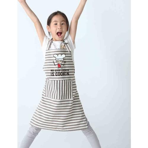 Kindergarten children cartoon Chef apron painting clothes baking activities aprons kids chef hat set early education