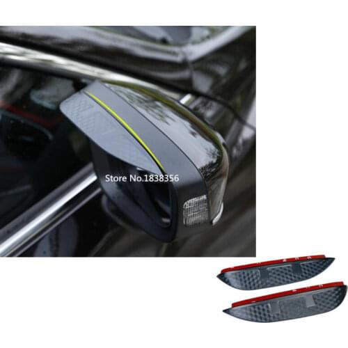 For Mazda CX-3 CX3 2017 2018 2019 2020 Car Rear Rearview Side Glass Mirror Trim Frame Rain Shield Sun Visor Shade Eyebrow