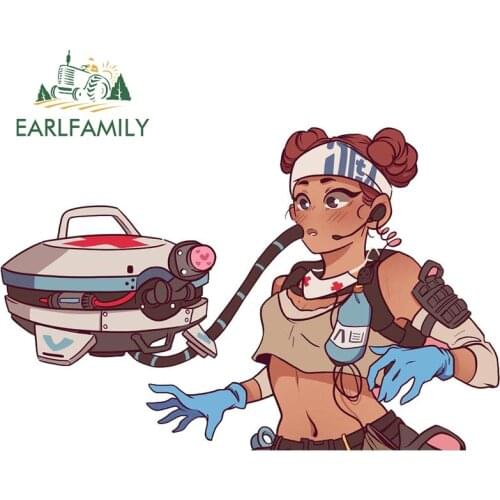 EARLFAMILY 13cm x 8.4cm for Apex Legends Ajay Che Funny Car Stickers Vinyl Car Wrap Decals Waterproof Surfboard Trunk Decoration