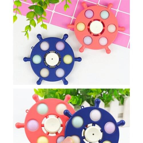 Fluorescent Glow in Dark Simple Fidget Spinner Push Pop Bubble Hand Spinner for ADHD Anxiety Stress Relief Bulk Sensory for Kids