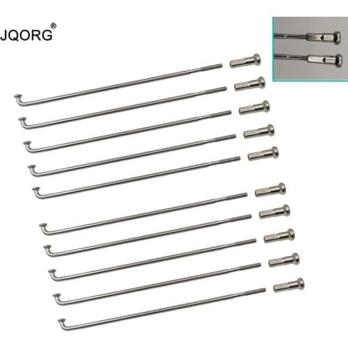 J-bend Equal Diameter 13G To 14G Diameter 2.3mm-2.0mm Electric Bicycle Spokes Round Body Lighting Sliver Color E-bike Spokes