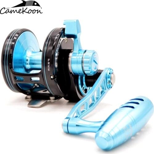 CAMEKOON full metal 40kg drag power slow jigging reel Big Game tuna reel saltwater metal fishing reel sea overhead trolling reel