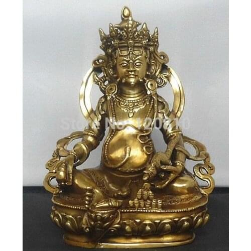 Chinese Bronze Auspicious Fortuna statue Dzambala statue