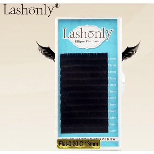 Lashonly Matte Flat False Lashes Soft Thin Ellipse Split Tips Faux Mink Eyelash Extensions Products individual volume lash
