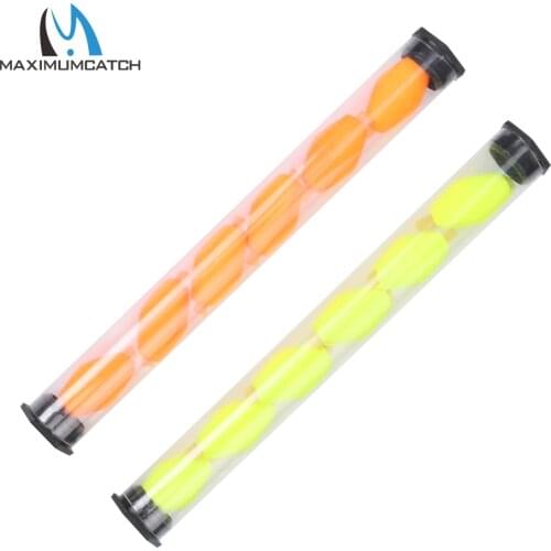 Maximumcatch 2 Tubes/12pieces Popular Fly Fishing Strike Indicator Yellow/Orange Fishing Floating Float
