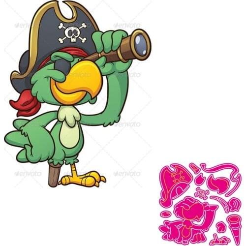 Metal Cutting Die Pirate parrot DIY Scrapbooking Paper Cards Decorative Craft Embossing