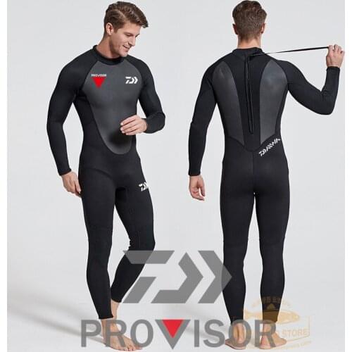 2021 New Dawa Fishing Clothes One-piece Diving Suit Warm Snorkeling DAIWA Swimsuit Fishing Suit Winter Swimming Men Wetsuit Suit