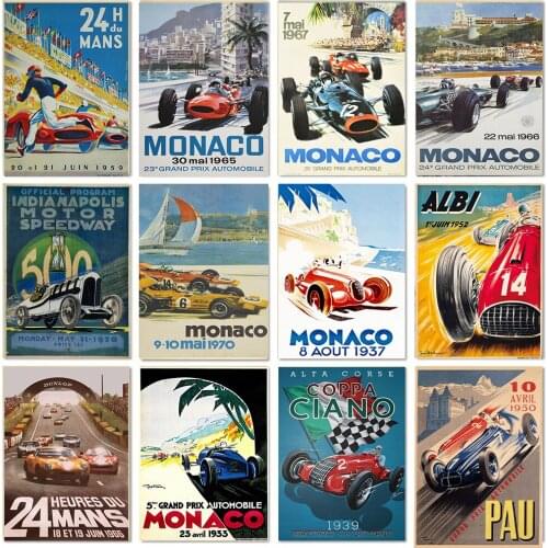 Classical 24 Hours Racing Car Posters And Prints Canvas Nordic Vehicle Wall Art Painting Picture For Living Room Home Decoration