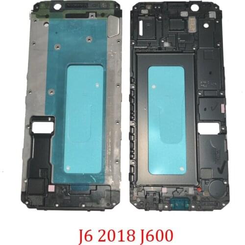 Phone Bezel LCD Frame For Samsung Galaxy J6 2018 J600 J600F J600G J600FN Original Phone Housing Screen Front Panel Plate Part