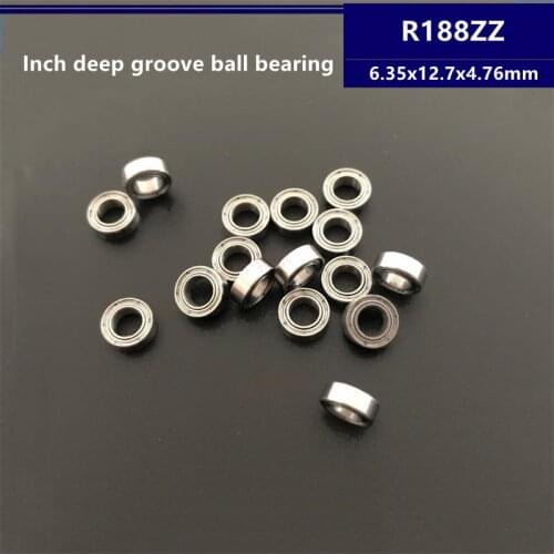50/100/400pcs R188ZZ R188 -2Z inch 1/4"x 1/2"x 3/16 shielded miniature ball bearing 6.35x12.7x4.76 mm deep groove ball bearings