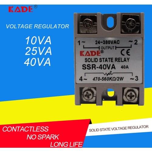 SSR -10VA/25VA/40VA VR To AC 40A white color Solid State Voltage Regulator SSVR