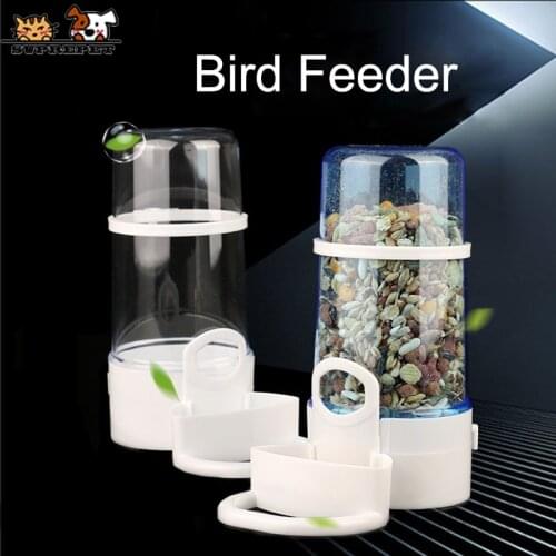 SUPREPET Pet Bird Feeder Water Food Bird Feeder Outdoor Plastic Automatic Bird Feeder Parrot Cage Food Container Bird Feeder