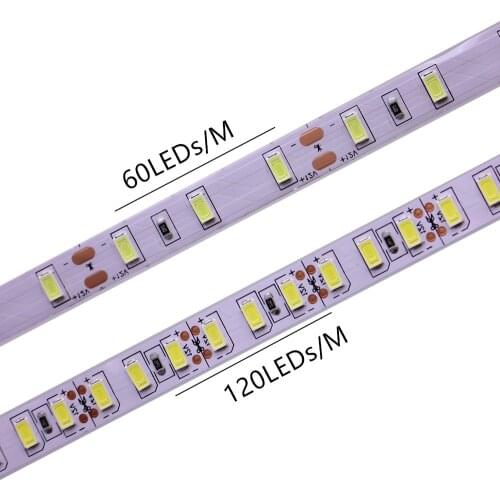 60/120leds/m 5M led strip SMD 5630 5730 Flexible led tape light SMD Not waterproof ip20 10mm PCB white /warm white DC12V