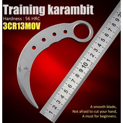 Training karambit Stainless steel fixed blade knife pocket army knives EDC hunting knifes survival tactical utility outdoor tool