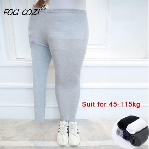 Women Elastic Waist Casual Leggings Plus Size L-3XL Large Legging High Stretch Leggings Pants Workout Leggings for 45-115kg
