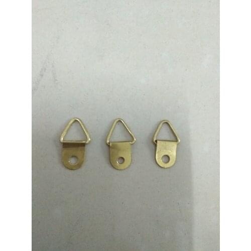 Golden Color Photo Frame Triangle Steel Hook Oil Painting Rings Size 2.4*1cm