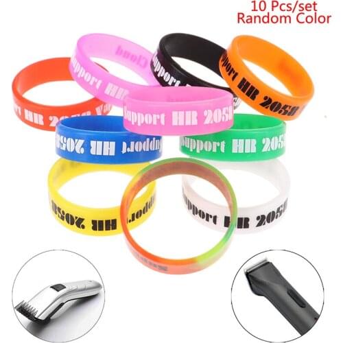 10pcs Trimmer Grip Barber Hair Clipper Grip Rubber Anti Slide Design Barber Trimmer Grips Hairdressing Silicone Decorative Rings