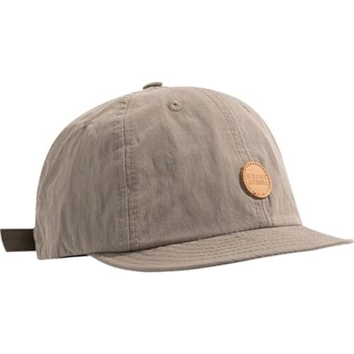 100% Cotton Short Brim Baseball Cap Round Label Embroidery Hats for Women Men Outdoor Visor Cap Casual Snapback Hats Gorras