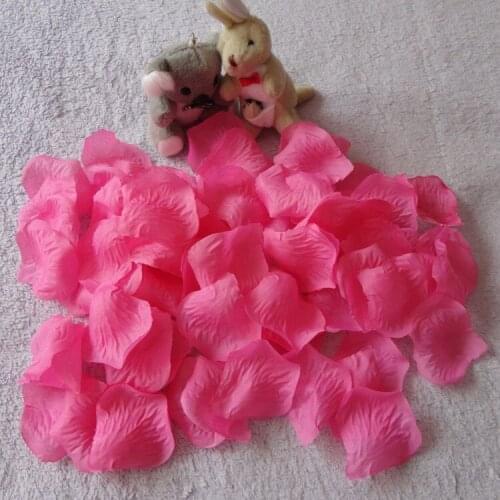 100pcs/Lot Pink Decorative Artificial Silk Flower Rose Petals Wedding Birthday Engagement Christmas Party Confetti DIY Wreaths