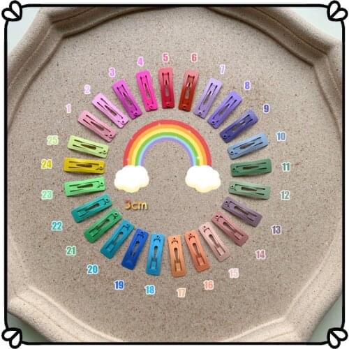 2020 New 3CM Dog Hair Clip BB Hairpin Teddy Frosted 3CM Paint Square Cip Pet Headdress Accessories