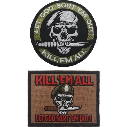 3D Embroidery Badge Skull Military US Army Moral Tactics Clothing Backpack Jeans Applique Embroidery Patch Backpack Clothes