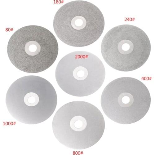 4" 100mm 80-2000# Diamond Coated Flat Lap Wheel Lapidary Polishing Grinding Disc