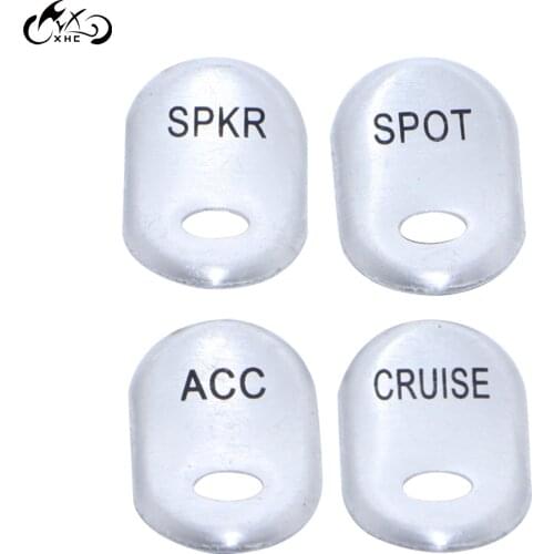 4Pcs Motorcycle Chrome Brushed Rocker Switch Cover For Harley Road Electra Glide FLTR Ultra Limited FLHTK Ultra Classic FLHTCU