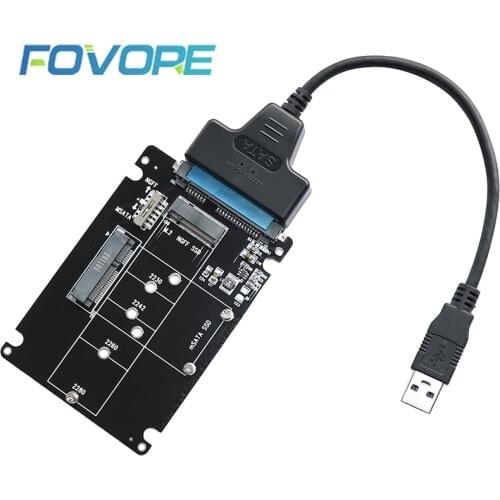 M2 SATA adapter mSATA to 2.5 inch 2.5'' SATA III SATA3 SSD HDD adapter mSATA M.2 M2 USB adapter controller Expansion Card
