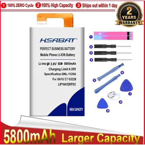 HSABAT 0 Cycle 5600mAh LIP1641ERPXC Battery for Sony Xperia XA1 Ultra XA1U C7 G3226 G3221 G3212 G3223 Accumulator