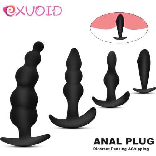 Anal Plug Butt Plug for Beginner Silicone Anal Beads Sex Toys for Men Women Dildo EXVOID G-spot Massager Vagina Anus Dilator