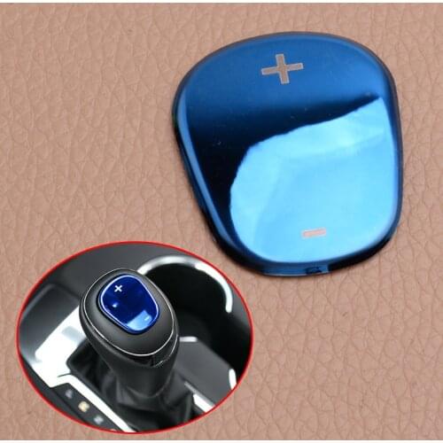 Car Stainless Steel Blue Interior Gear Lever Stick Shift Knob Head Cap Trim Cover Fit For Chevrolet Equinox 2018 2019 2020