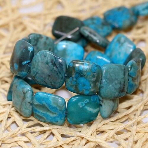Crazy blue lace agat 14*14mm square shape loose beads stone s beads hot sale elegant women fashion jewelry making 15inch B339