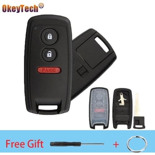 OkeyTech 2 Button With Panic Remote Car Key Shell Case Cover Fob For Suzuki SX4 XL7 Grand Vitara 2006-2012 For Swift 2011 2012
