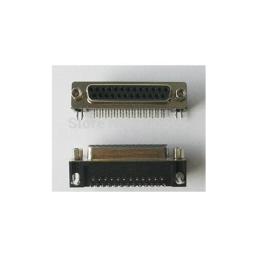 D-SUB DB25 25pins FeMale plug Solder Type Welding Connector DIY 10pcs/lot