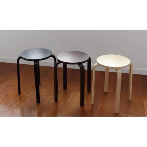 Wholesale 32cm diameter Solid Wood Stool Wooden Stool Living Room Dining Chair Hotel Cafe Bar Chair