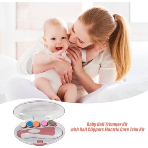 Baby Nail Trimmer Kit With Nail Clippers Electric Care Trim Kit Portable Egg-shaped Storage Box Safe Environmentally Material