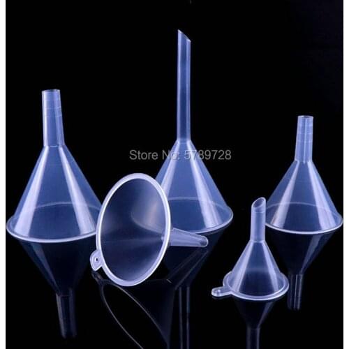 DIA 30mm to 150mm Plastic Conical Funnels For Perfume Liquid Essential Oil Filling Empty Bottle Packing Tool Lab Supplies