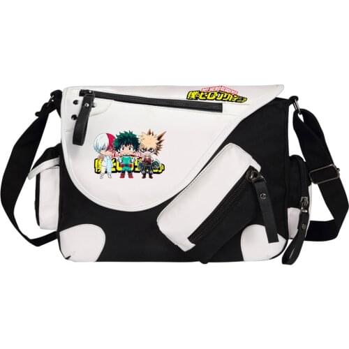 New Anime My Hero Academy Prints Men Canvas Travel Shoulder Bag Women Messenger Bags Satchels Cross Body Bag Kids Schoolbag
